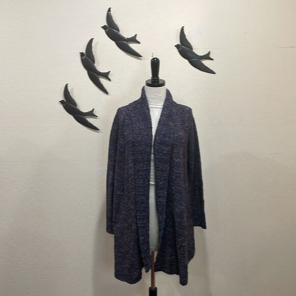 Anthropologie Rosie Neira Marled Collegiate Open Front Cardigan - M - Picture 4 of 15